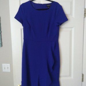 Royal Blue Dress with front ruffle